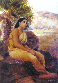 Sita Alone by Raja Ravi Varma
